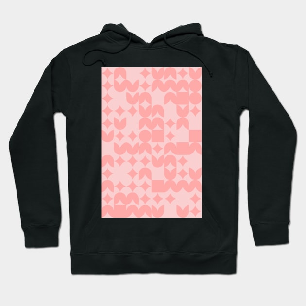 Girly Pinkish Geometric Pattern - Flowers & Stars #13 Hoodie by Trendy-Now